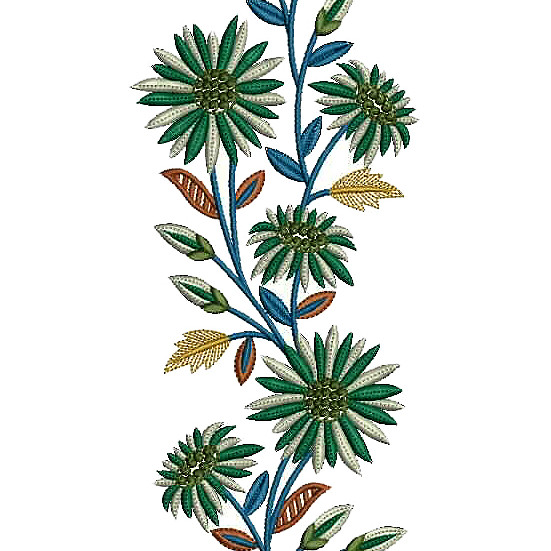 Tulips Style Flower Embroidery Design 25093