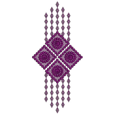 Unique Jumkha Style Applique Embroidery Design 25348