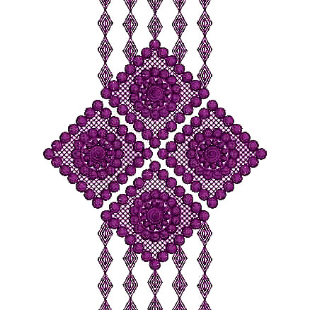 Unique Jumkha Style Applique Embroidery Design 25348