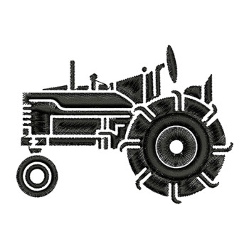 Vintage Farm Tractor Embroidery Design