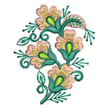 Vintage Floral Embroidery For Long Sleeve Blouse