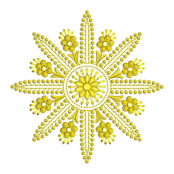 Vintage Flower Embroidery Pattern