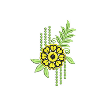 Vintage Flower Embroidery Pattern