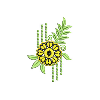 Vintage Flower Embroidery Pattern