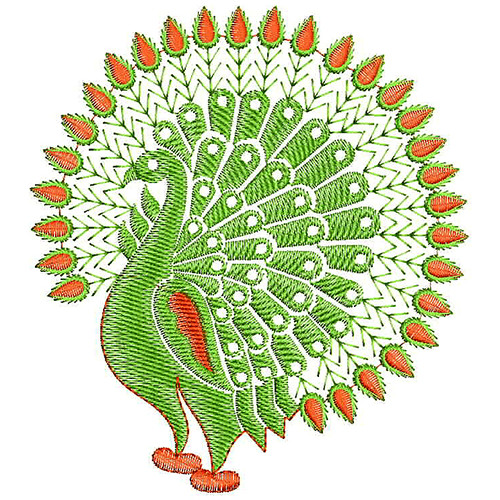 Vintage Peacock Embroidery