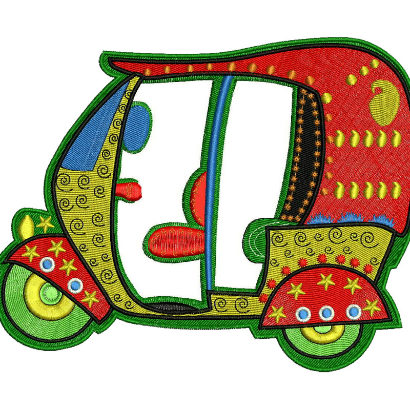 Vintage Rickshaw Embroidery