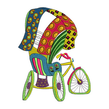 Vintage Tricycle Embroidery