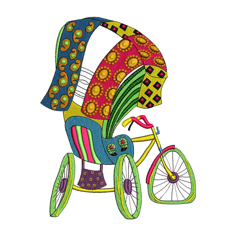 Vintage Tricycle Embroidery