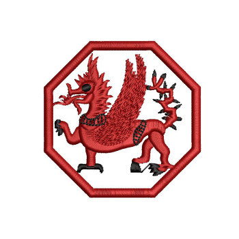  Vintage Style Mini Dragon Applique Embroidery Design