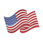 Wavy American Flag Embroidery Design