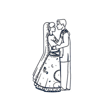 Wedding Couple Embroidery