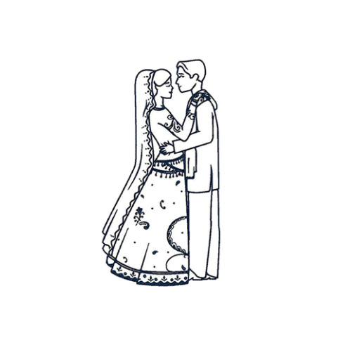 Wedding Couple Embroidery