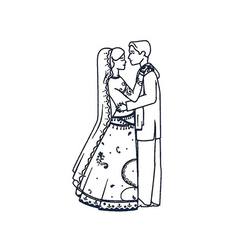 Wedding Couple Embroidery