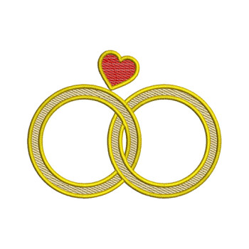 Wedding Ring Embroidery Design
