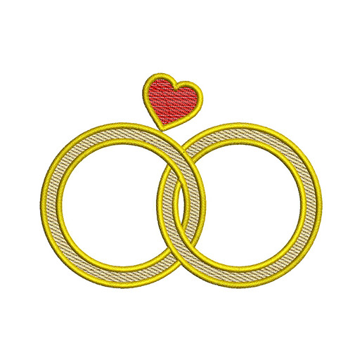 Wedding Ring Embroidery Design