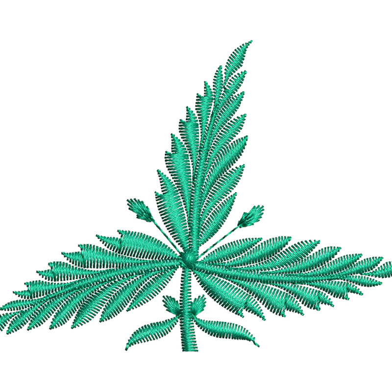 Weed Leaf Embroidery