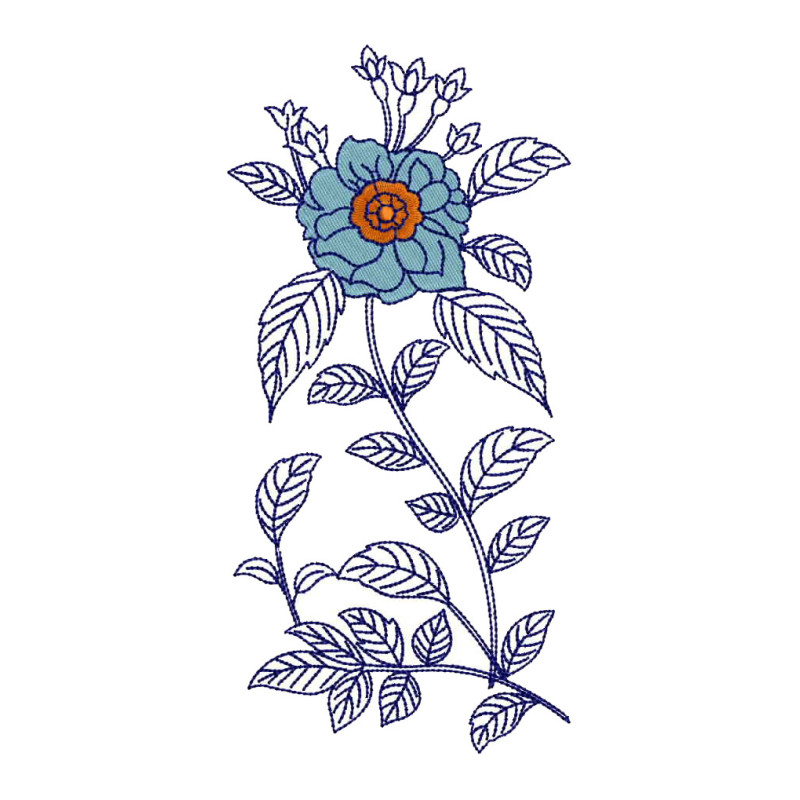 Wildflower Machine Embroidery Design