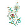 Winding Flower Embroidery Design