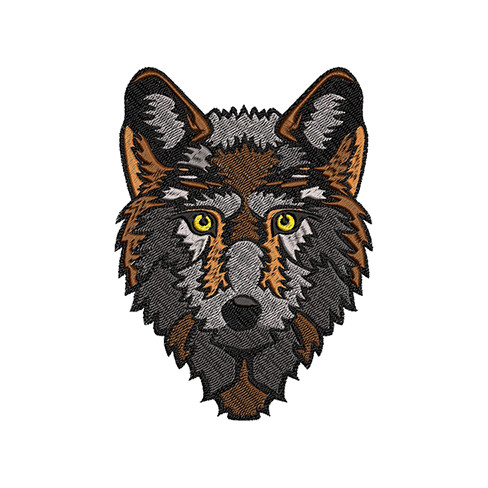Wolf Cartoon Embroidery Design