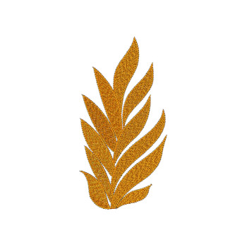 Yellow Leaf Embroidery Design