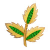 Yellow Maple Leaf Embroidery