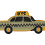 Yellow Taxi Cab Embroidery