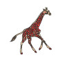 Abstract Patchwork Giraffe Embroidery Design
