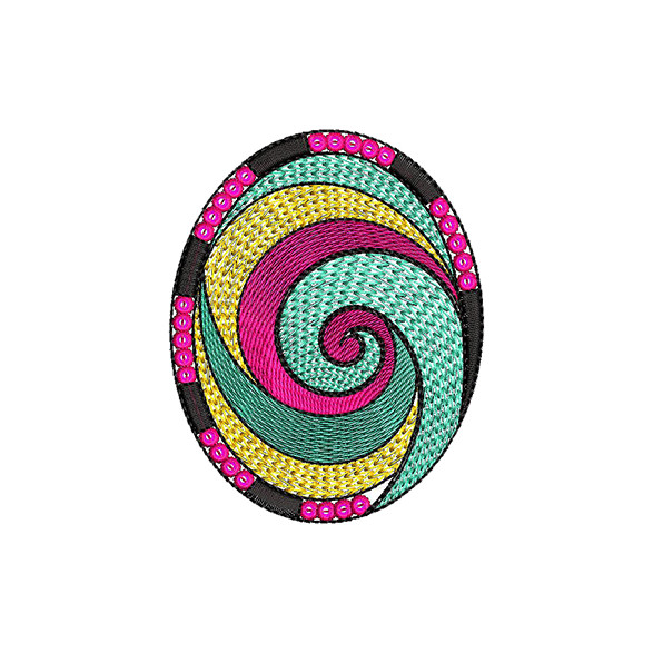 African Zulu Telephone Wire Plate Embroidery