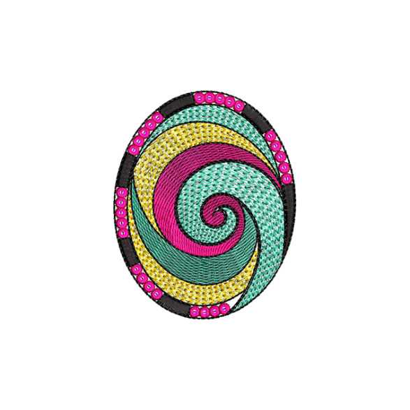 African Zulu Telephone Wire Plate Embroidery