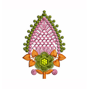 Applique Embroidery Design For Kurti