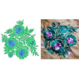 Attractive Flower Wall Art Embroidery Design 15724