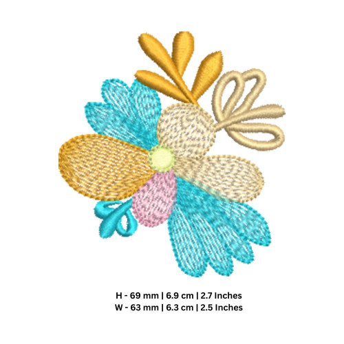 Autumn Flower Machine Embroidery Design