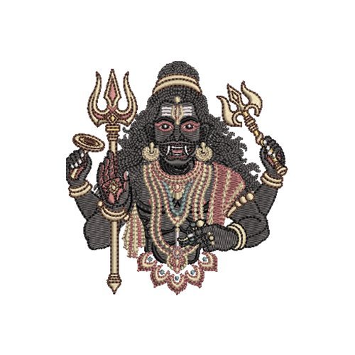 Bhairava God Embroidery Design