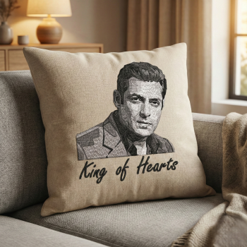 Big Fan of Bhaijan – King of Hearts Portrait Embroidery Design