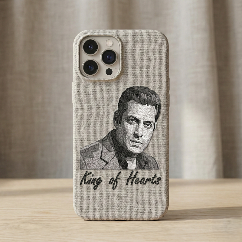 Big Fan of Bhaijan – King of Hearts Portrait Embroidery Design