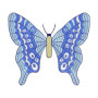 EmbDesignTube.com - Premium-Blue-Morpho-Butterfly-Applique-Embroidery-Design