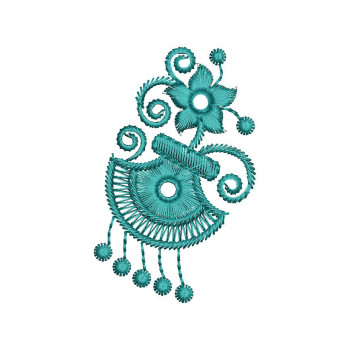 Bohemian Paisley Design Embroidery Design