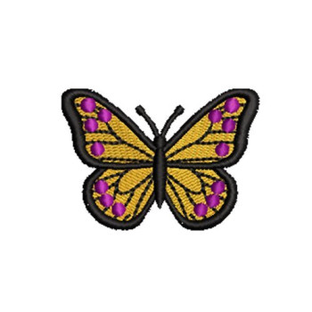 Bold Monarch Butterfly Motif Embroidery Design