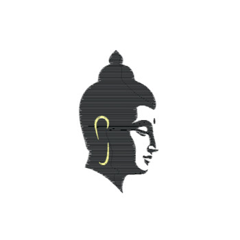 Buddha Head Sketch Embroidery Design
