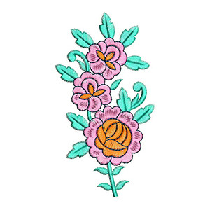 Bunch Of Floral Embroidery