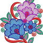 China Rose Embroidery Machine Design