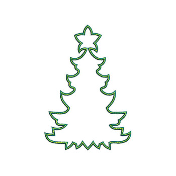 Christmas Tree Embroidery Design