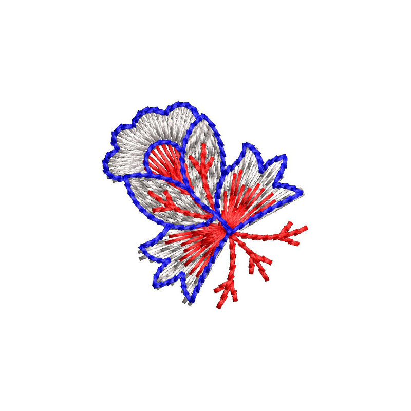 Color Floral Applique Design Embroidery Design