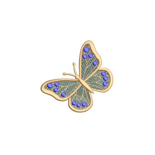 Contemporary Textured Butterfly Embroidery Design