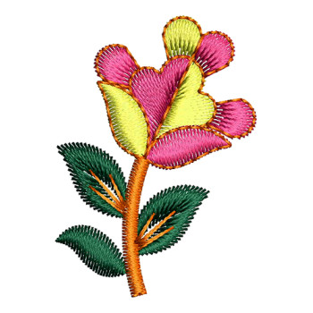 Corchorus Flower Embroidery Patch