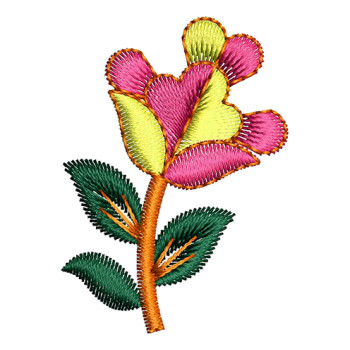 Corchorus Flower Embroidery Patch