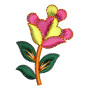 Corchorus Flower Embroidery Patch