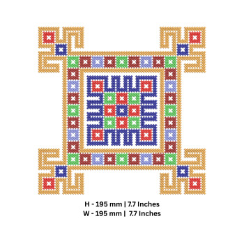 Vibrant Cross Stitch Cushion Cover Embroidery Design