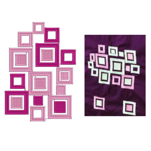 Delicate Square Butta Embroidery Design (2 Colors)