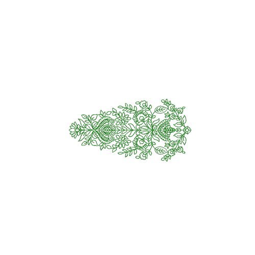 Dense Digital Foliage Motif Embroidery Design